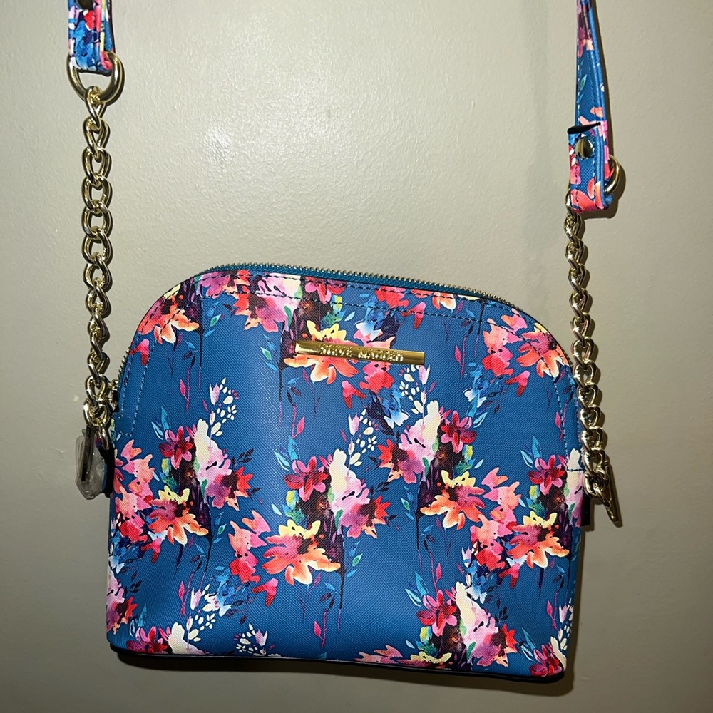 Blue Floral Crossbody bag
